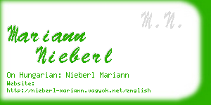 mariann nieberl business card